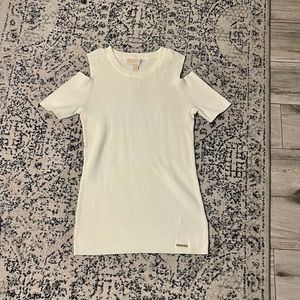 NWT MICHAEL KORS ribbed cold shoulder top